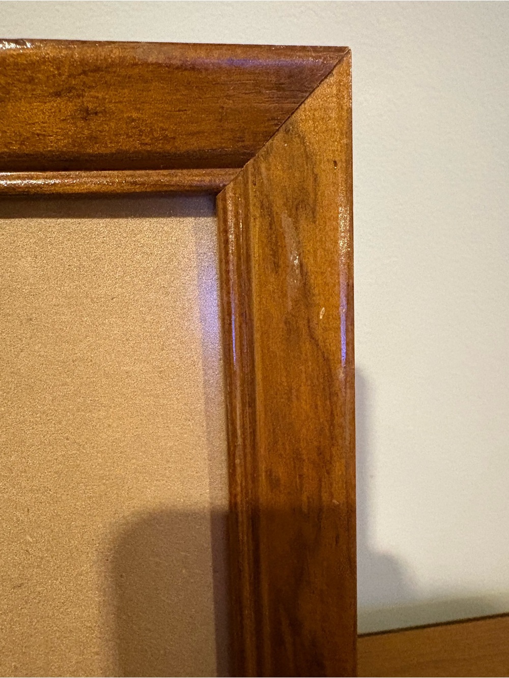 Vintage Large Wooden Mid Century Modern Wall Hanging Picture Frame - Picture 6 of 12